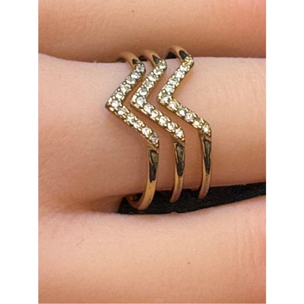 Stella & Dot Gold Triple Band Ring